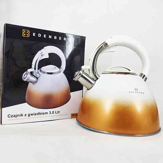 Чайник для приготування напоїв зі свистком, Чайник зі свистком нержавіюча сталь Гарний для плит GB-40 Івано-Франківськ