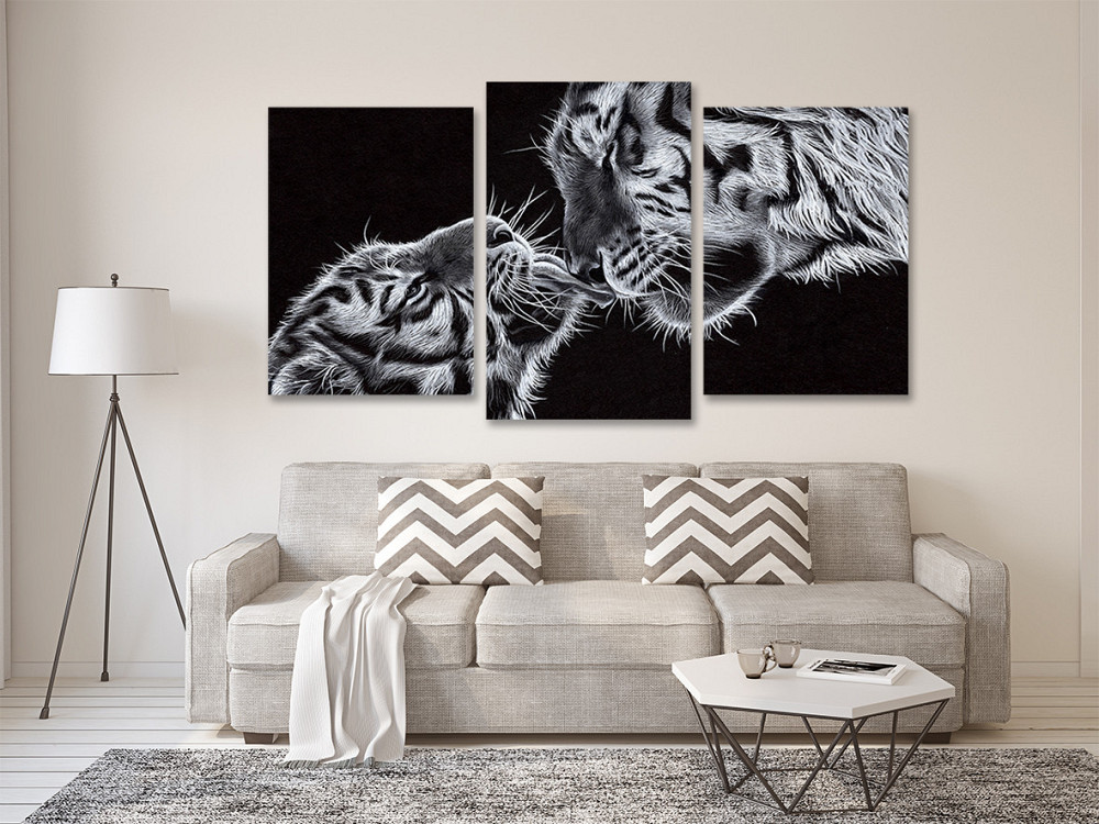 Модульна картина у вітальню/ спальню Поцілунок тигра Art-568_3 Київ - фото 2