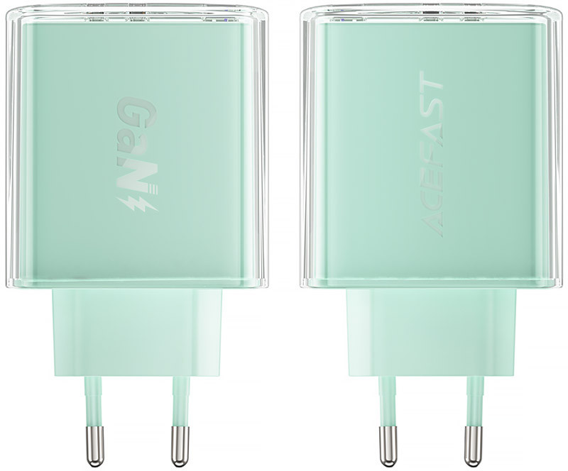 Зарядний пристрій 3xUSB 65W (2xUSB-C+USB-A) Gan A45 Fast Charger Mountain mist Acefast Винница - изображение 5