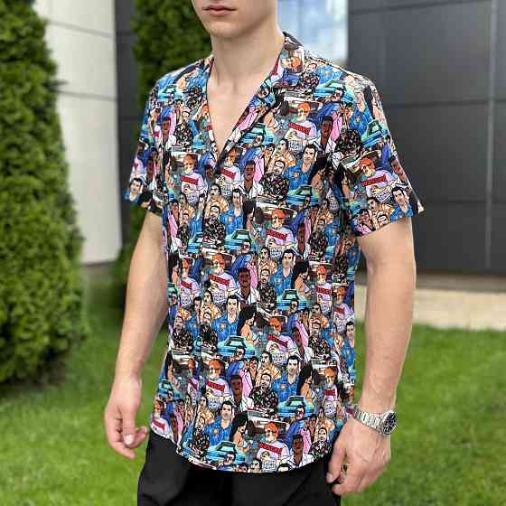 Пляжная мужская рубашка с принтом Pobedov Dejavu GTA Киев