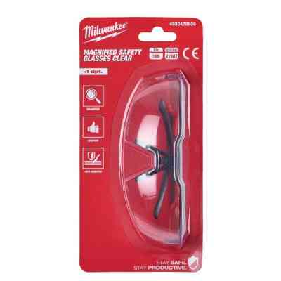 Защитные очки Milwaukee с зоной коррекции, +1, прозрачные (4932478909) Винница