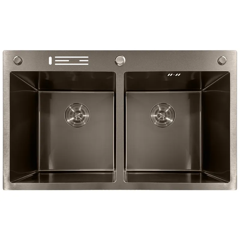 Мийка з нержавіючої сталі MIXXUS MH8350-DK NANO-BLACK  колір графіт   ( MI7053 ) 24907 Харків - фото 1