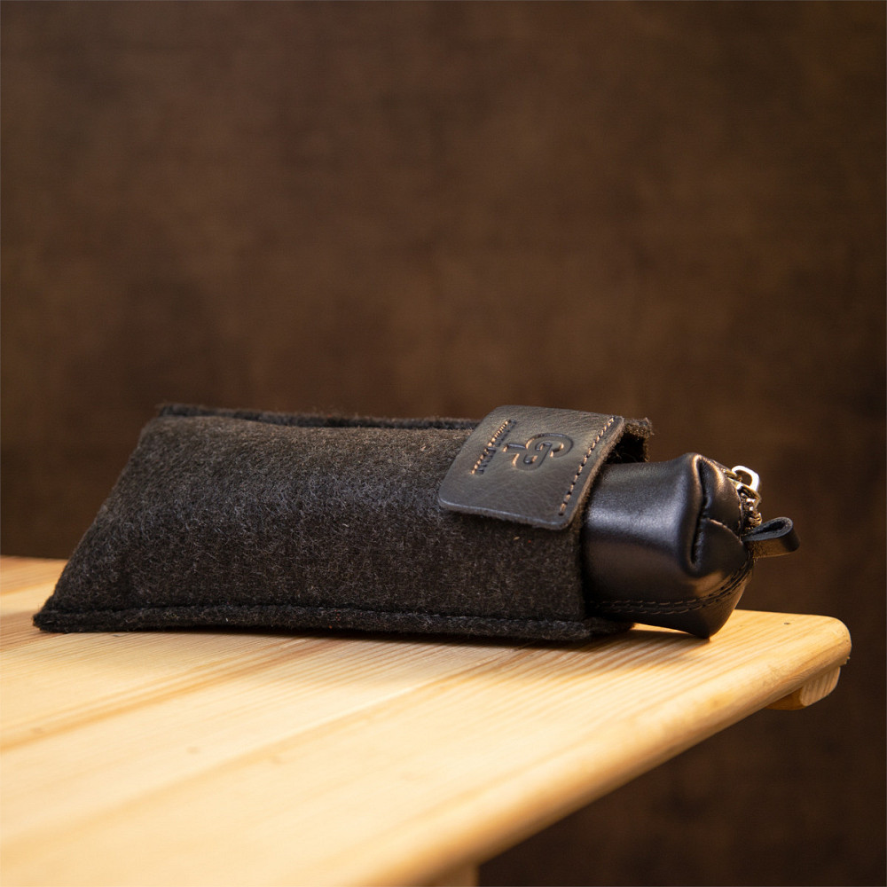 Кожаная практичная ключница Темно-синий (GRANDE PELLE) Киев - изображение 4