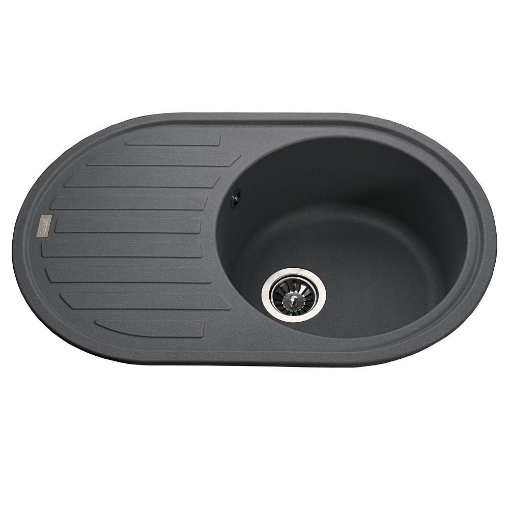 Гранітна мийка Globus Lux OHARA сірий металік 770х500мм-А0003 Тернопіль - фото 1