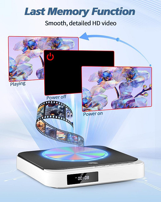 Уценка! Многоформатный 1080P 110-240V mini DVD-плеер Desobry Днепр - изображение 7