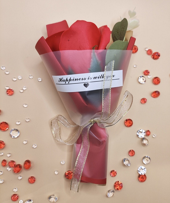 Мило-букет "Троянда" Червоний Сміла - фото 4