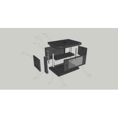 Шафа настінна GEAR 4U 19&apos;&apos; 600x600x240 мм, black (GWMSN-4U-600-600) Вінниця