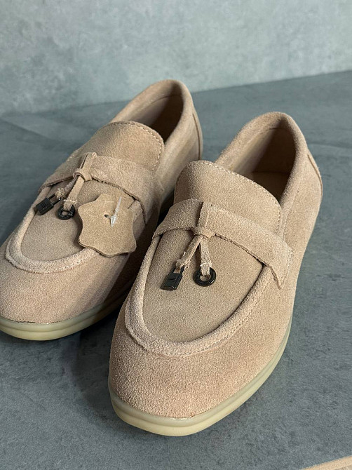 Туфли женские Hengji 336-5 замшевые лоферы с фурнитурой бежевые, 40, 25,5 см Киев - изображение 19