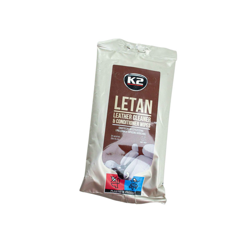 Серветки очищення та кондиціювання шкіри K2 Letan Leather Cleaner & Conditionner для Мукачево - фото 1