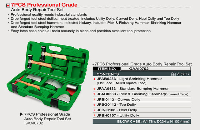 Набір рихтувальних молотків TOPTUL 7 од. GAAI0702 Чернігів - фото 2