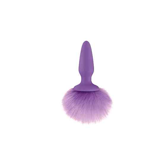 Анальна пробка з м'яким пухнастим хвостом кролика Фіолетова BUNNY TAILS PURPLE Sex Aura Київ