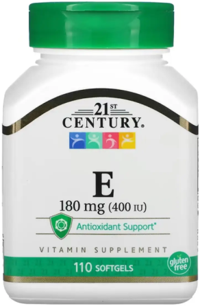 Витамин Е 21st Century E 180 mg (400IU) 110 гэл капс Киев
