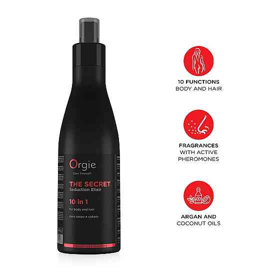 Лосьйон з феромонами для тіла та волосся Orgie – The Secret Seduction Elixir 10 in 1 (200 мл), для неї Sex Aura Київ