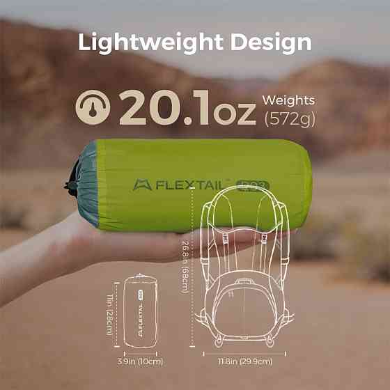 Килимок самонадувний Flextail Tiny Slleeping Pad R03 AVS, зелений Рівне