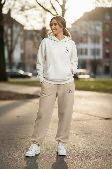 Теплый женский костюм тринитка на флисе Беж 2XL-3XL Харьков - изображение 1