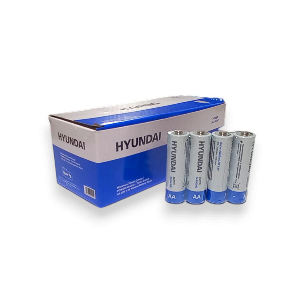 Батарейки Hyundai AA/R6 лужні  40штук Пальчик Харків - фото 3