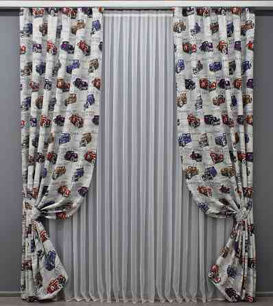 Комплект готовых фото-штор VR-Textil Classic Car № 1499ш Разноцветный 100х270 см 2 шт (31-774) Киев