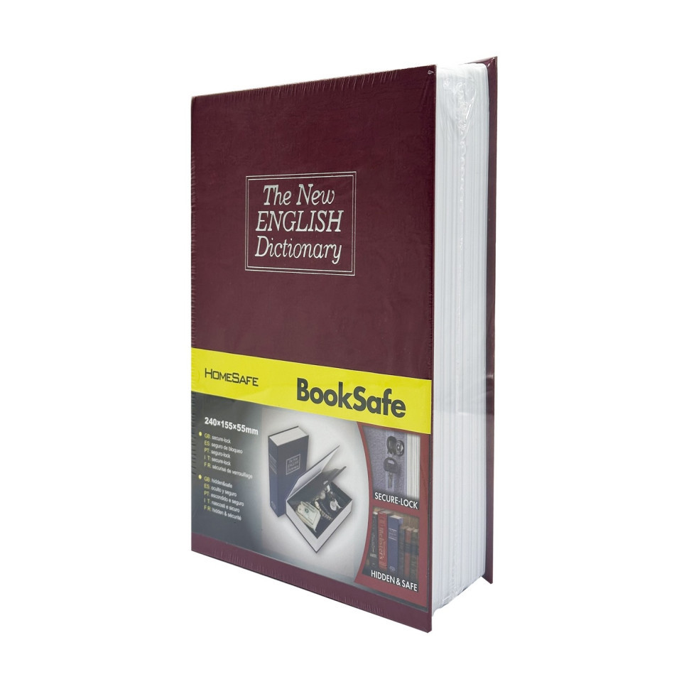 Сейф-книга с ключом для хранения KBS-802(Bordo) средняя, ​​24х15,5х5,5 см Винница - изображение 1