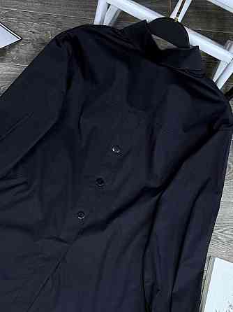 Жіноча базова подовжена сорочка з ґудзиками по спині турецький котон Чорний, 46/48 Одеса