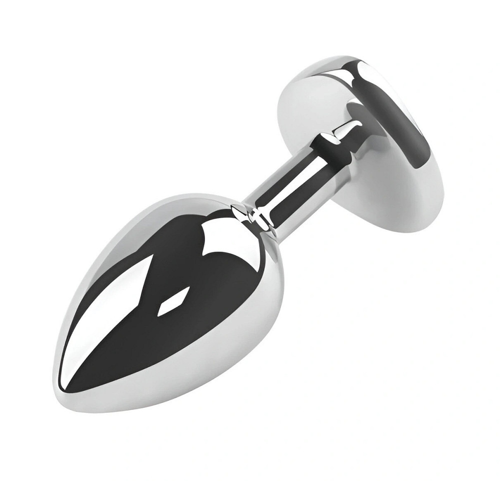 Анальная пробка EGZO Silver Heart Plug MSH-09S с зеленым кристаллом, нержавеющая сталь, размер S Sex Aura Киев - изображение 3