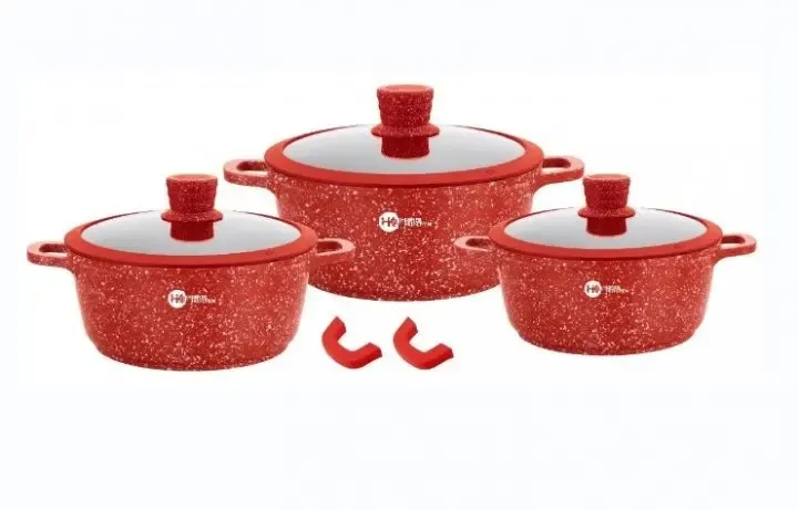 Набор кастрюль с антипригарным покрытием HK-325 8предметов Коломия - фото 1