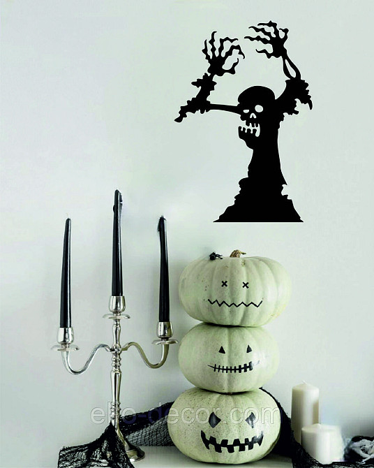 Декоративне настінне Панно «Зомбі», Декор на стіну 90*62 см, Чорний Київ - фото 9