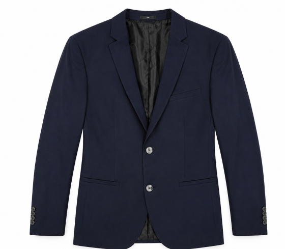 Мужской костюмный пиджак ASOS Slim Fit 44R / EU 54 на 2 пуговицы темно-синий Киев