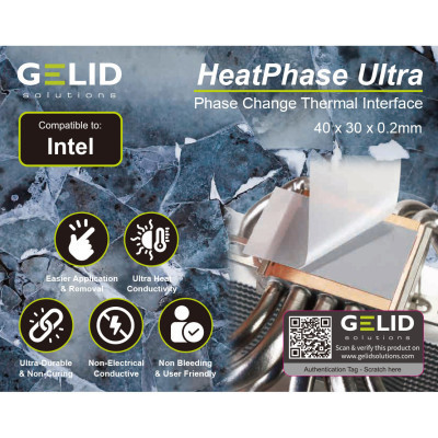 Термопрокладка Gelid Solutions HeatPhase Ultra for Intel CPU (PH-GC-02-I) Винница - изображение 3