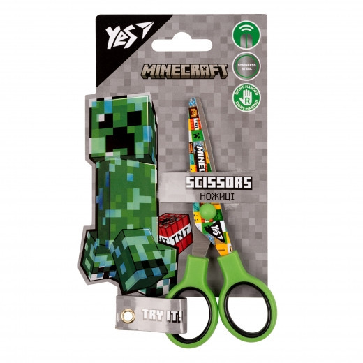Ножиці дитячі 13 см "Yes" з принтованим лезом Minecraft, 480414, шт Київ - фото 1