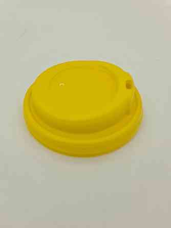 Кришка під стакан паперовий Ф90 (гар) жовта Маестро (50 шт) Харків