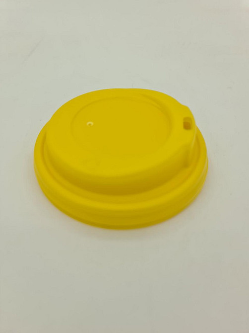 Кришка під стакан паперовий Ф90 (гар) жовта Маестро (50 шт) Харків - фото 4