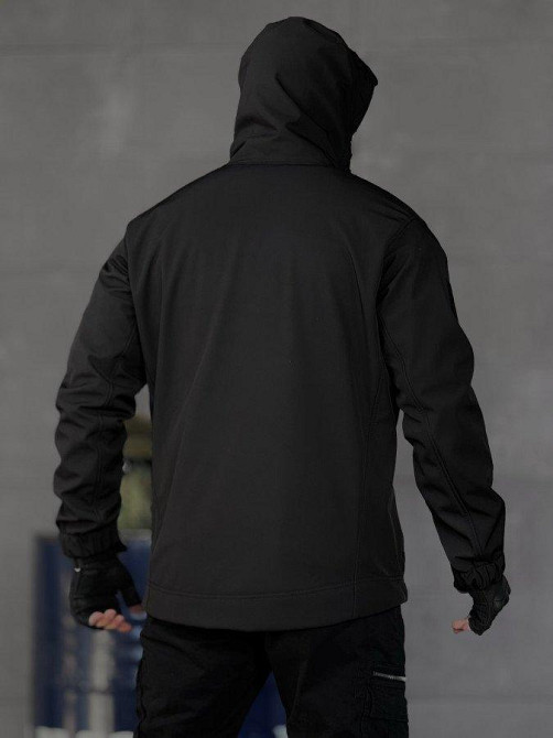 Демисезонная тактическая куртка софтшел  lion  black   ВТ5053 Одесса - изображение 3