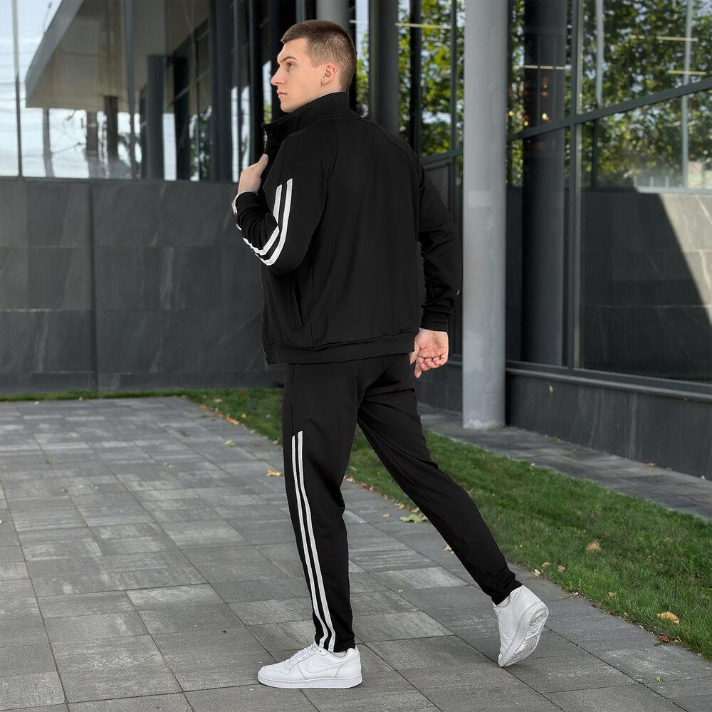 Чоловічий костюм з лампасами мікродайвінг на блискавці без капюшона демісезонний весна осінь Львів - фото 3