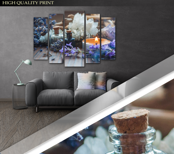 Модульна картина у вітальню / спальню Аромат лаванди Art-451_5 ( 80х118см ) Київ