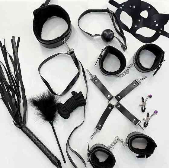 БДСМ набір (Бандажний набір) з 10 предметів - Чорний - Садо-мазо Вінниця