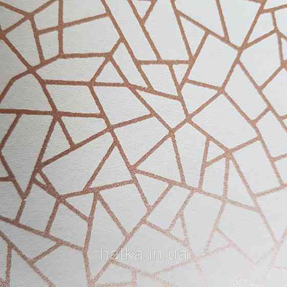 Шпалери флізелінові еко Galerie Metallic FX 0,53Х10 англія абстракція смуги золотом структурних на кремовому Київ