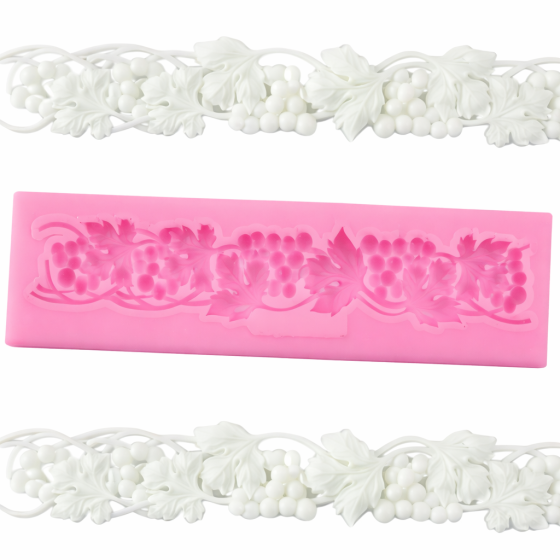 Молд силиконовый Виноград 134 на 37 мм розовый Киев