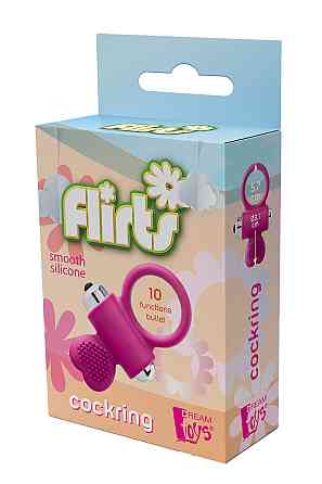 Ерекційне кільце з вібрацією Dream Toys FLIRTS COCKRING PINK Sex Aura Київ