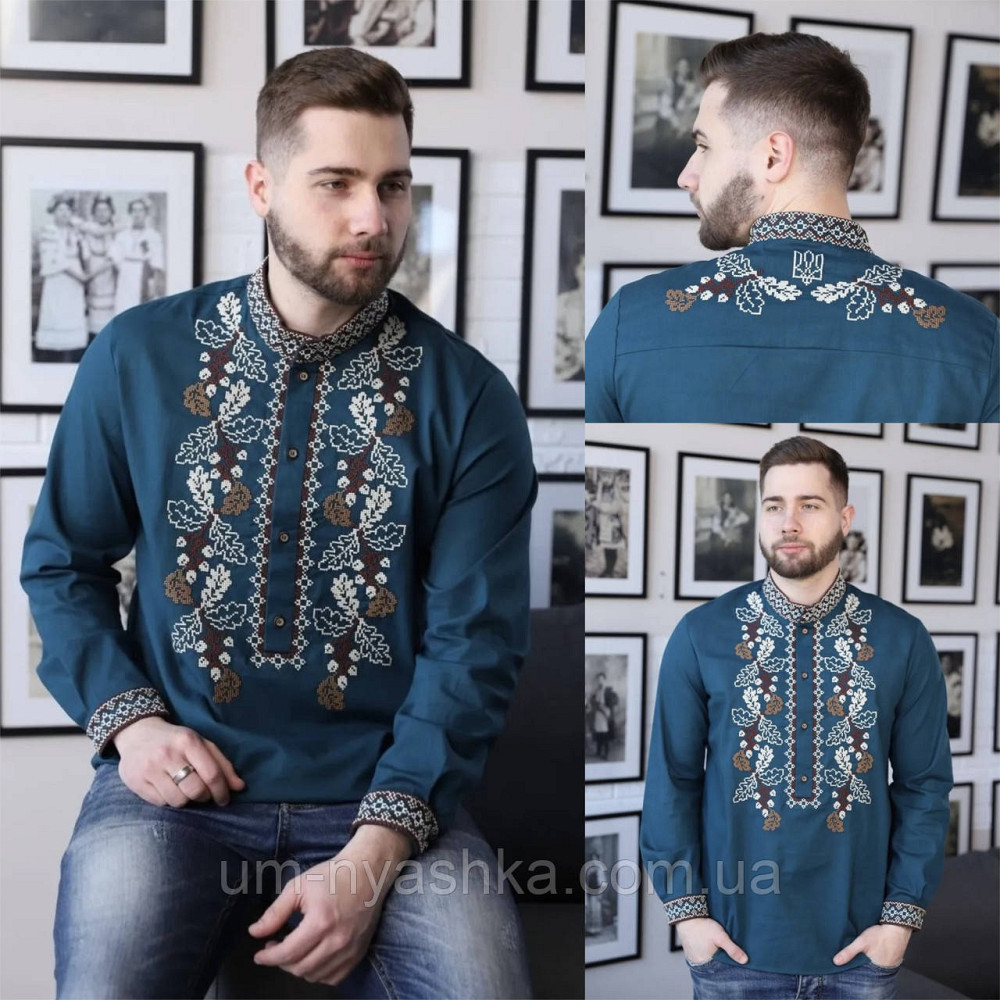 Чоловіча лляна вишиванка Міць Кривой Рог - изображение 1