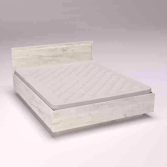 Кровать Кристалл №2 двуспальная, Дуб Крафт Білий, 2035х1632х850 Львов