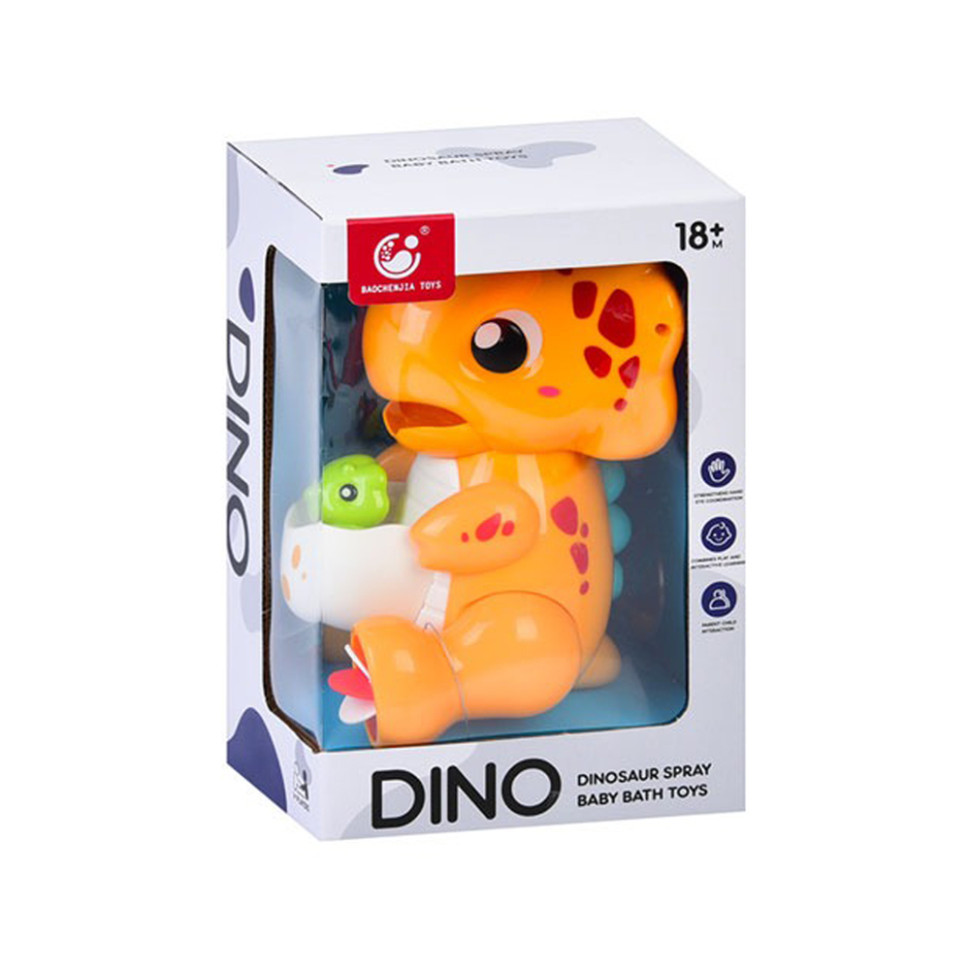 Дитяча іграшка для купання "Динозаврик" 9928-9929(Orange) 21 см, водоспад, присоски Вінниця - фото 1