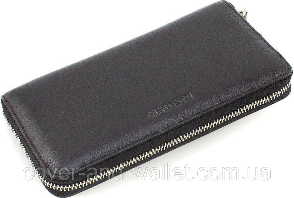 Чорний чоловічий шкіряний гаманець-клатч на блискавці Marco Coverna MC-802-1 Київ - фото 5