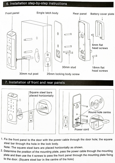 PES One Black розумний біометричний кодовий замок Київ - фото 10