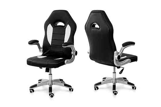 Крісло геймерське Плей, чорний/білий Киев