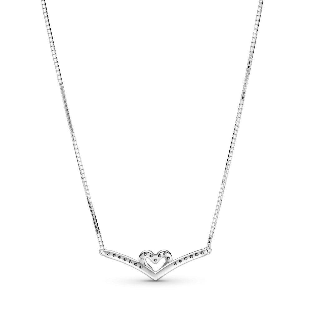 Срібне намисто  "Блискуче серце" 399273C01 MasterSem Київ - фото 4