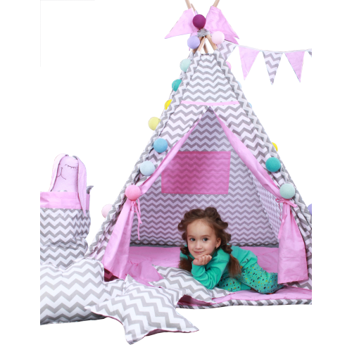 Вігвам Хатка комплект Мрія Рожевий з сірим Київ