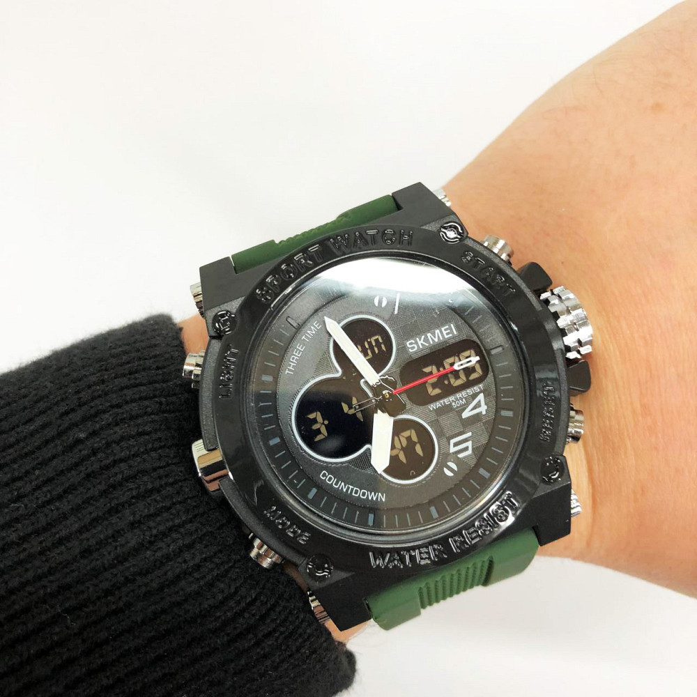 Годинники для активних військових SKMEI 2065BKWT, Годинники чоловічі спортивні з крокоміром PO-45 Львів - фото 8