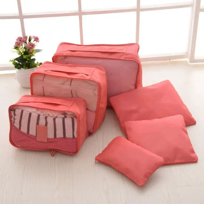 Набір дорожніх органайзерів 6 шт. Колір: рожевий GD-11 Івано-Франківськ - фото 3