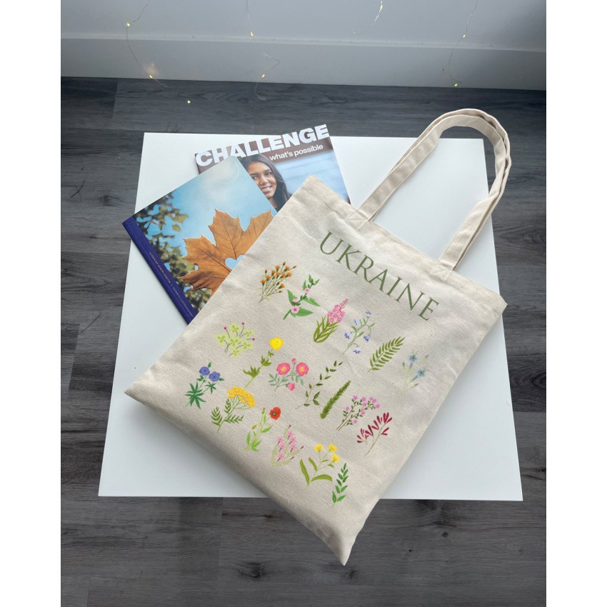 Екошопер BookOpt BK4083 Польові квіти, бежевий Киев - изображение 10