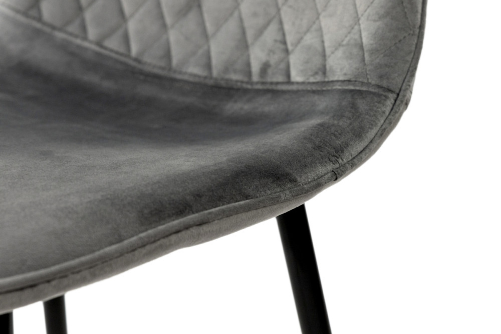 Стілець Марс чорний/велюр сірий Київ - фото 3